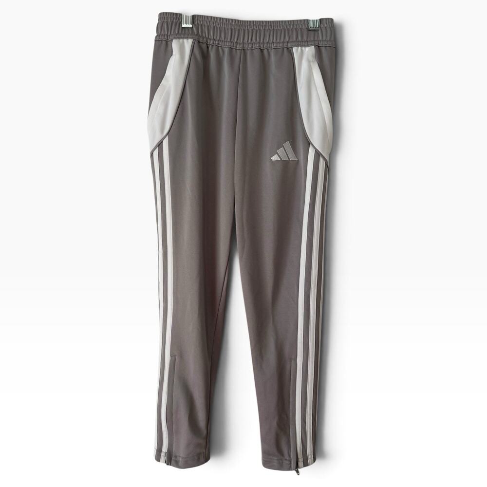 NWT Adidas Tiro 24 Track Pants Girls Size XS Light Gray White